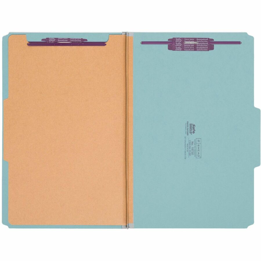 Smead SafeSHIELD 2/5 Tab Cut Legal Recycled Classification Folder - Alternate-Image1