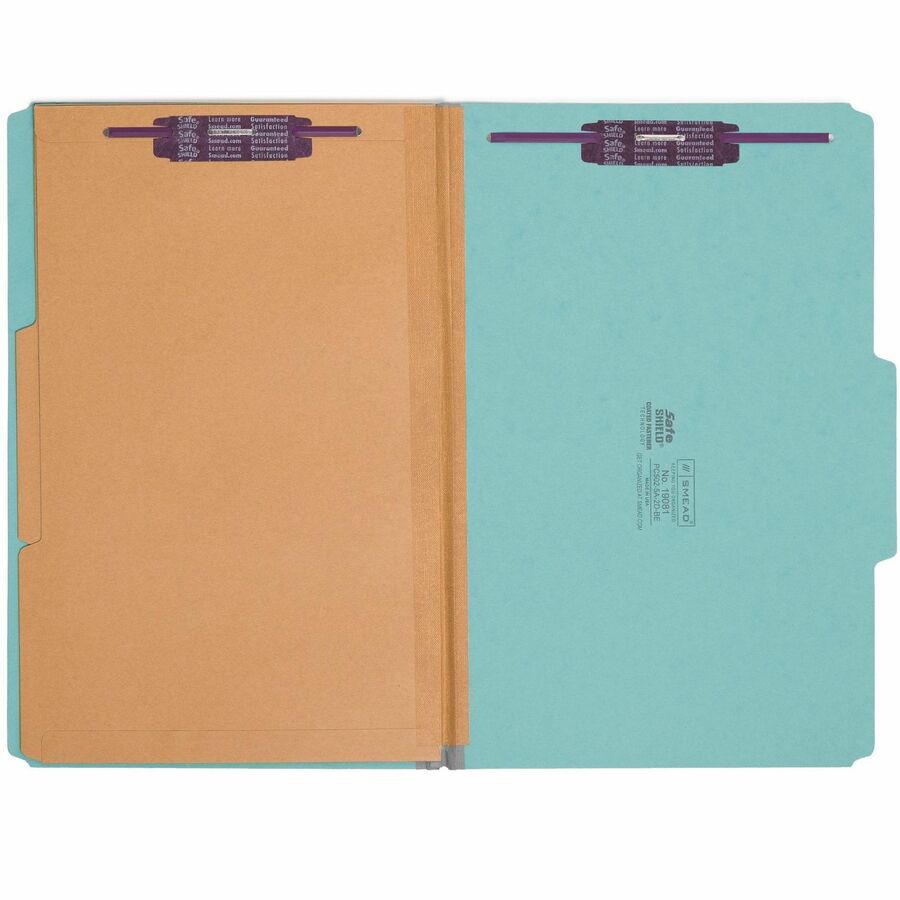 Smead SafeSHIELD 2/5 Tab Cut Legal Recycled Classification Folder - Alternate-Image2