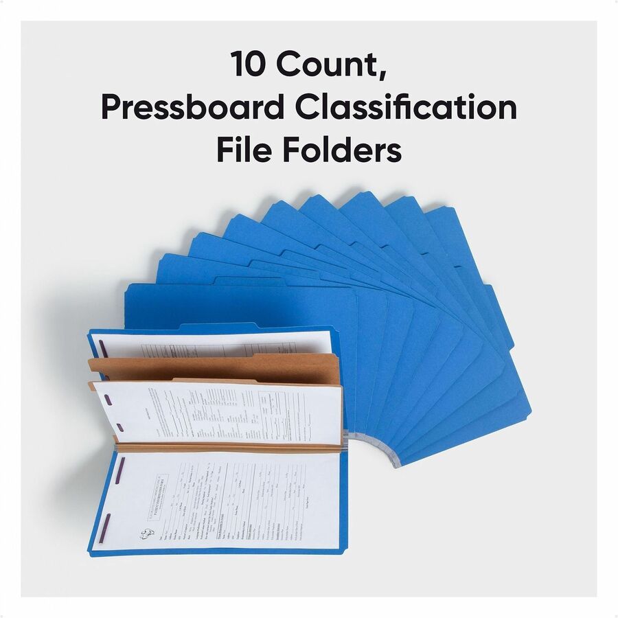 Smead SafeSHIELD 2/5 Tab Cut Legal Recycled Classification Folder - Alternate-Image3