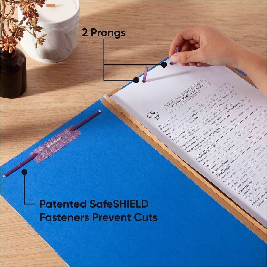 Smead SafeSHIELD 2/5 Tab Cut Legal Recycled Classification Folder - Alternate-Image5