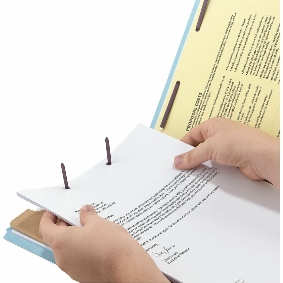 Smead SafeSHIELD 2/5 Tab Cut Legal Recycled Classification Folder - Alternate-Image3