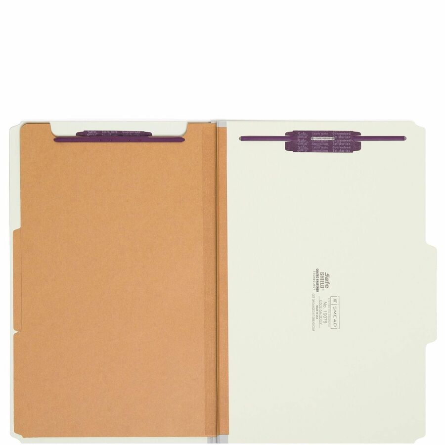 Smead SafeSHIELD 2/5 Tab Cut Legal Recycled Classification Folder - Alternate-Image1