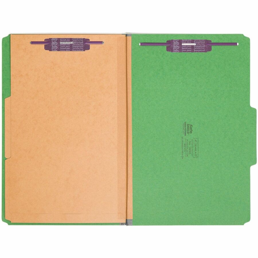 Smead SafeSHIELD 2/5 Tab Cut Legal Recycled Classification Folder - Alternate-Image1