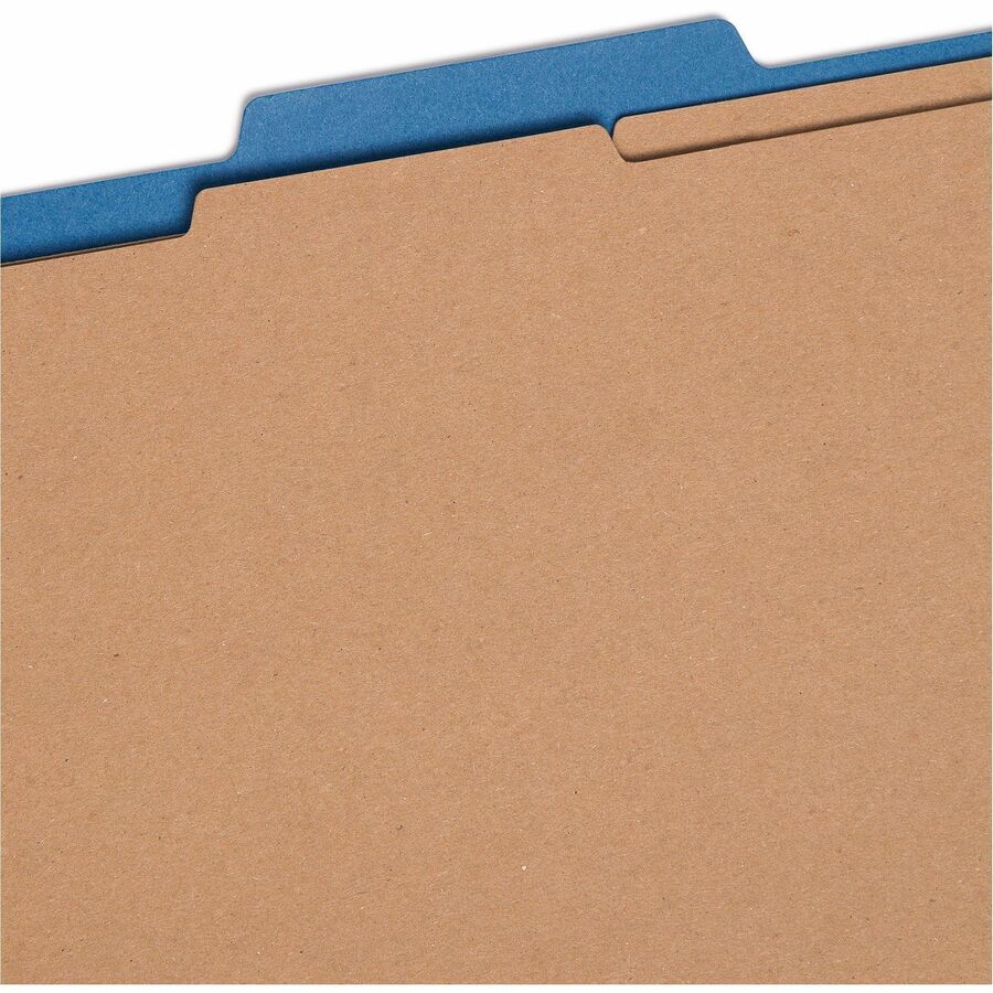 Smead SafeSHIELD 2/5 Tab Cut Legal Recycled Classification Folder - Top