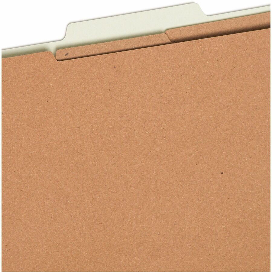 Smead SafeSHIELD 2/5 Tab Cut Legal Recycled Classification Folder - Top