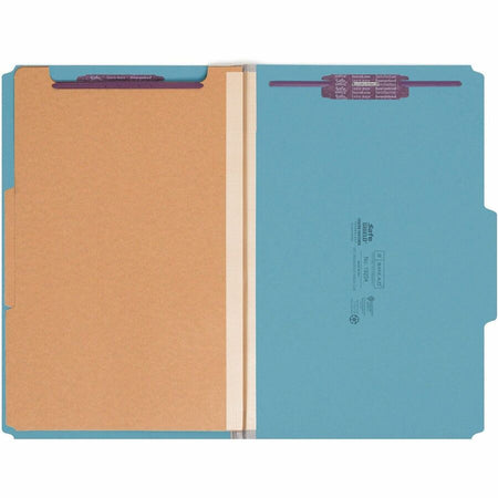 Smead SafeSHIELD 2/5 Tab Cut Legal Recycled Classification Folder - Front