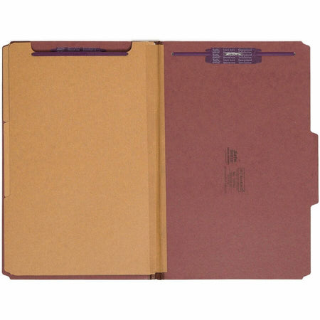 Smead SafeSHIELD 2/5 Tab Cut Legal Recycled Classification Folder - Front