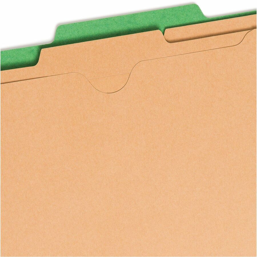Smead SafeSHIELD 2/5 Tab Cut Legal Recycled Classification Folder - Top