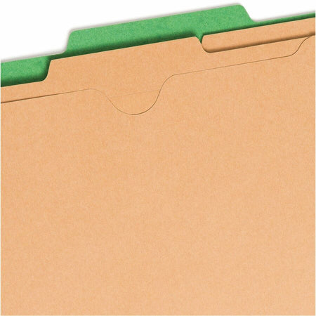 Smead SafeSHIELD 2/5 Tab Cut Legal Recycled Classification Folder - Top