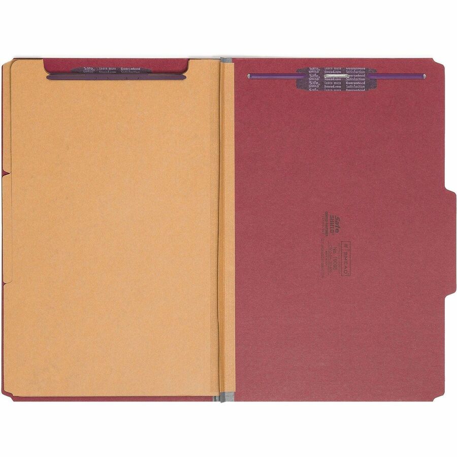 Smead SafeSHIELD 2/5 Tab Cut Legal Recycled Classification Folder - Front