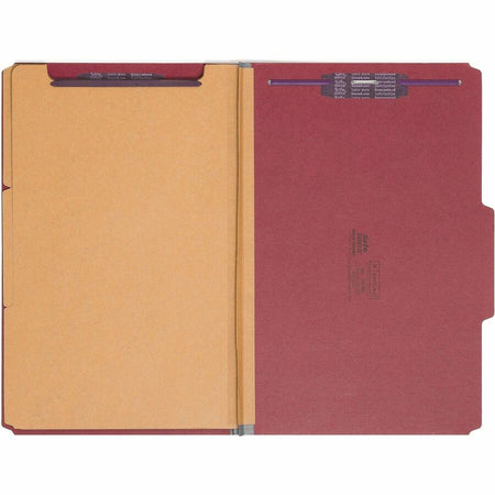 Smead SafeSHIELD 2/5 Tab Cut Legal Recycled Classification Folder - Front