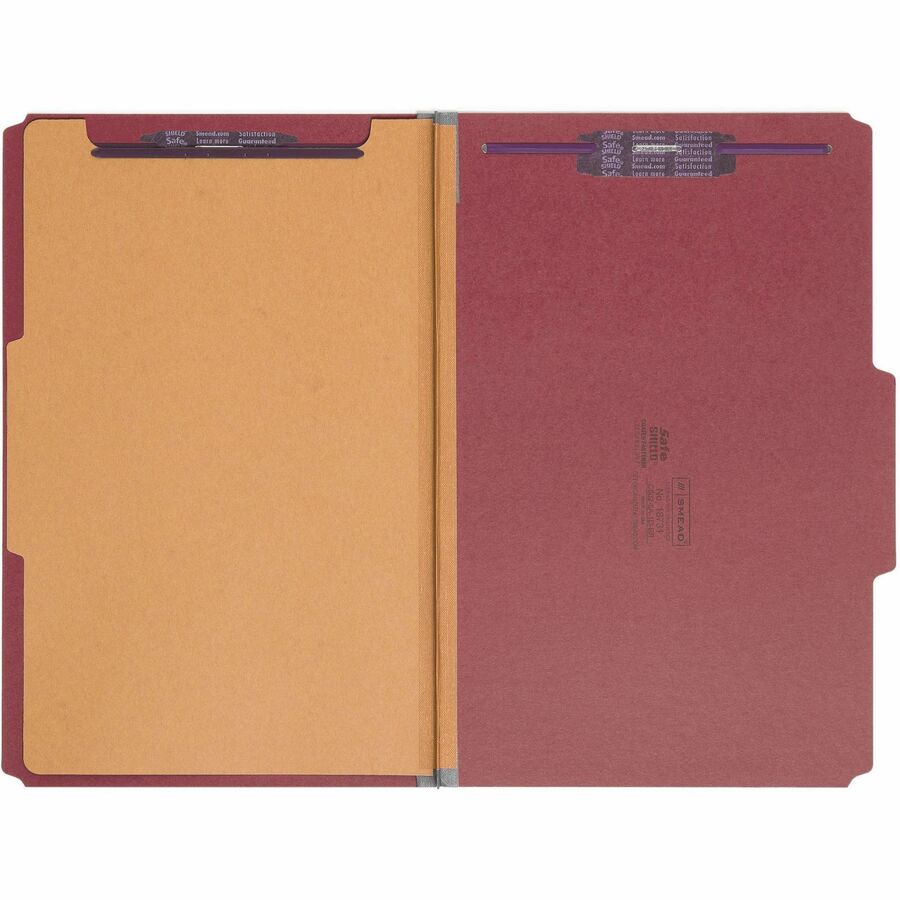 Smead SafeSHIELD 2/5 Tab Cut Legal Recycled Classification Folder - Alternate-Image1