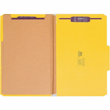 Smead SafeSHIELD 2/5 Tab Cut Legal Recycled Classification Folder - Front