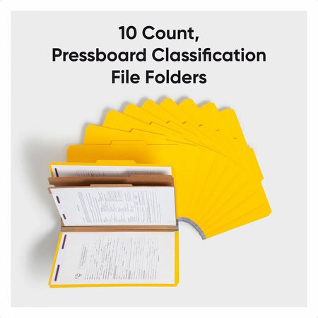 Smead SafeSHIELD 2/5 Tab Cut Legal Recycled Classification Folder - Alternate-Image3