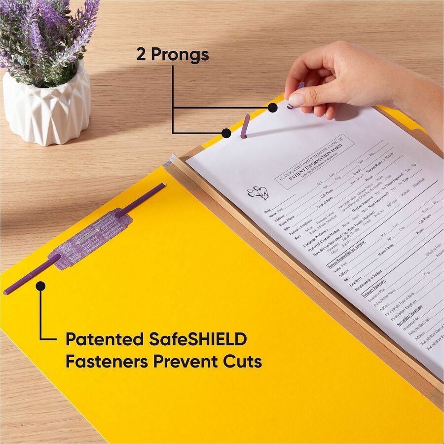 Smead SafeSHIELD 2/5 Tab Cut Legal Recycled Classification Folder - Alternate-Image5
