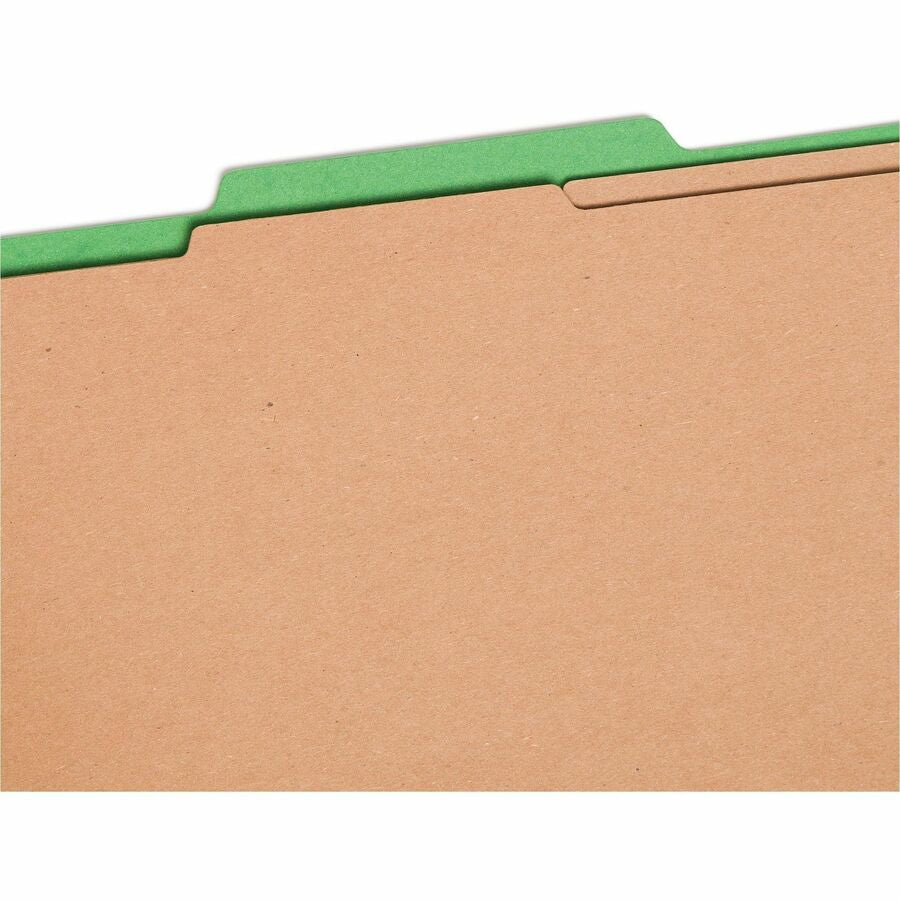 Smead SafeSHIELD 2/5 Tab Cut Legal Recycled Classification Folder - 8 1/2’’ x 14’’ - 2’’ Expansion - 2 2S Fastener(s)