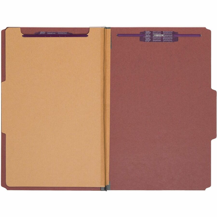 Smead SafeSHIELD 2/5 Tab Cut Legal Recycled Classification Folder - Alternate-Image1