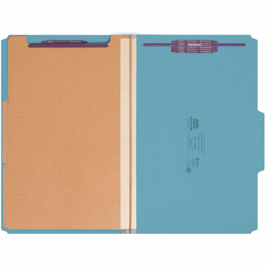 Smead SafeSHIELD 2/5 Tab Cut Legal Recycled Classification Folder - Alternate-Image1