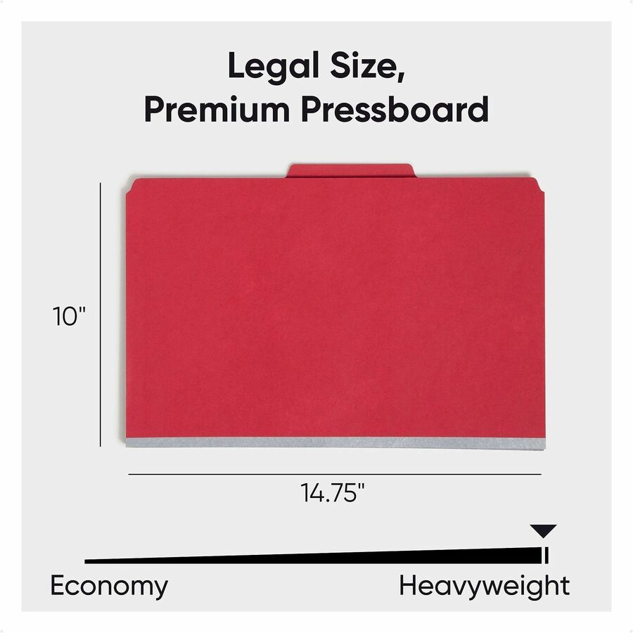 Smead SafeSHIELD 2/5 Tab Cut Legal Recycled Classification Folder - Alternate-Image4