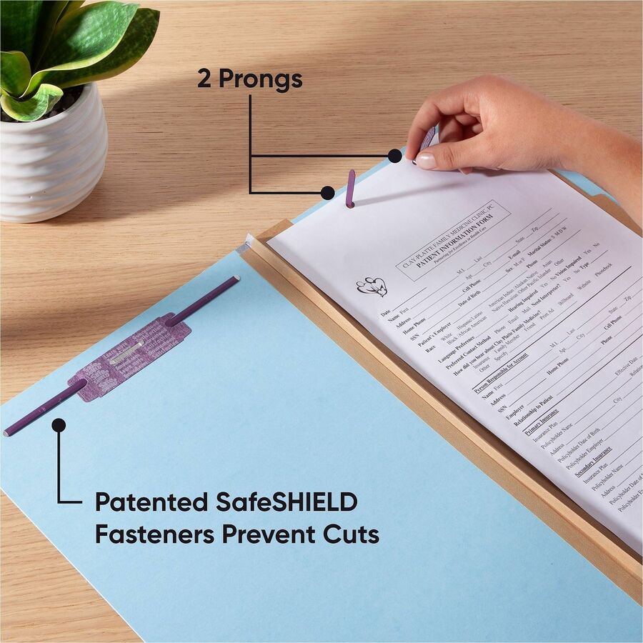 Smead SafeSHIELD 2/5 Tab Cut Legal Recycled Classification Folder - Alternate-Image4