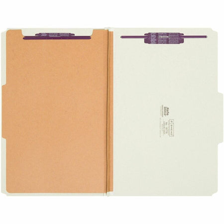 Smead SafeSHIELD 2/5 Tab Cut Legal Recycled Classification Folder - Front