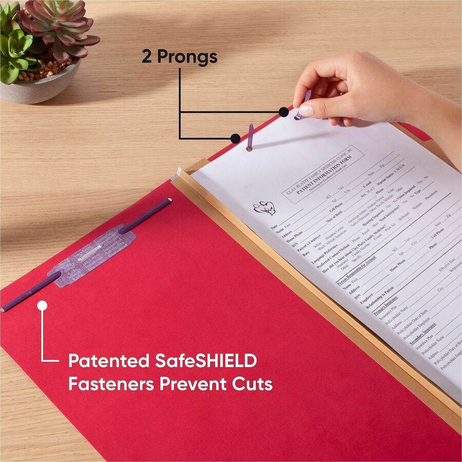 Smead SafeSHIELD 2/5 Tab Cut Legal Recycled Classification Folder - Alternate-Image5