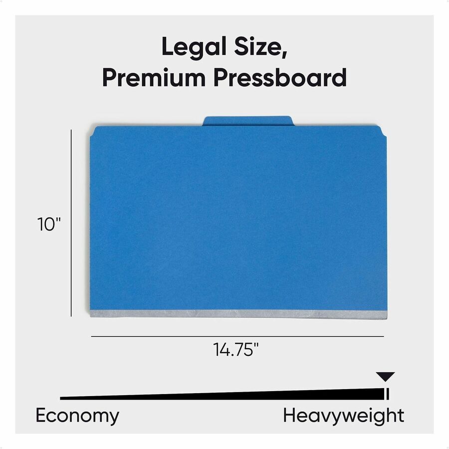 Smead SafeSHIELD 2/5 Tab Cut Legal Recycled Classification Folder - Alternate-Image4