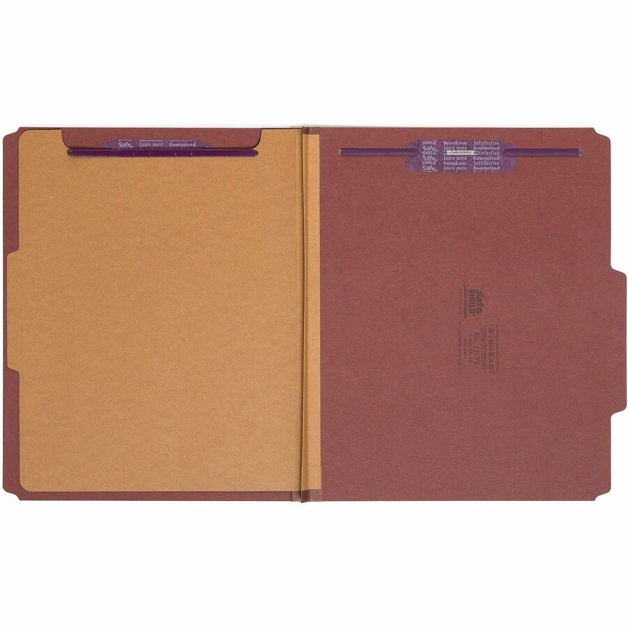 Smead SafeSHIELD 2/5 Tab Cut Letter Recycled Classification Folder - Front