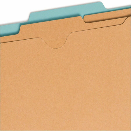 Smead SafeSHIELD 2/5 Tab Cut Letter Recycled Classification Folder - Top