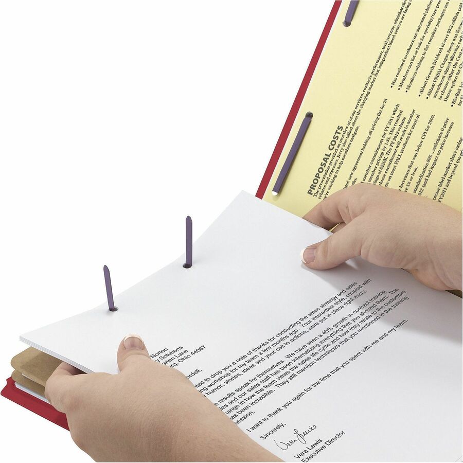 Smead SafeSHIELD 2/5 Tab Cut Letter Recycled Classification Folder - Alternate-Image3
