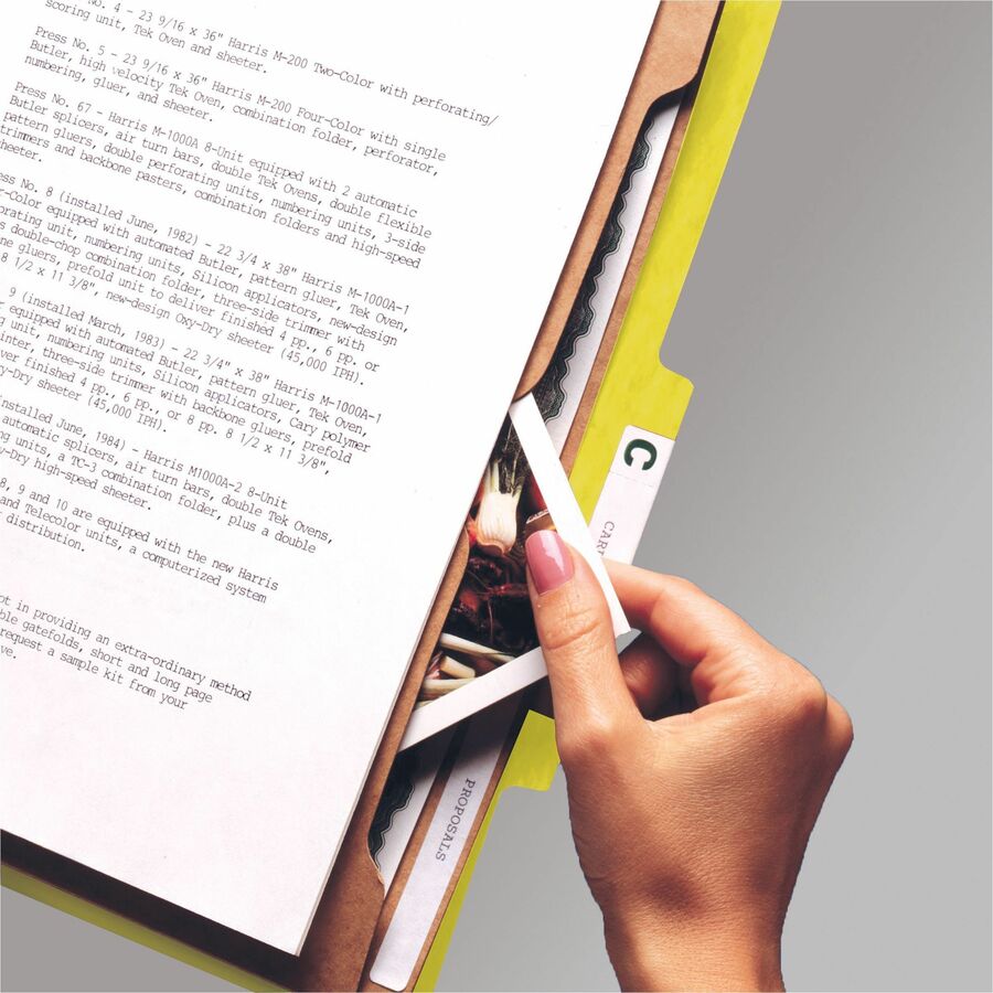 Smead SafeSHIELD 2/5 Tab Cut Letter Recycled Classification Folder - Alternate-Image3