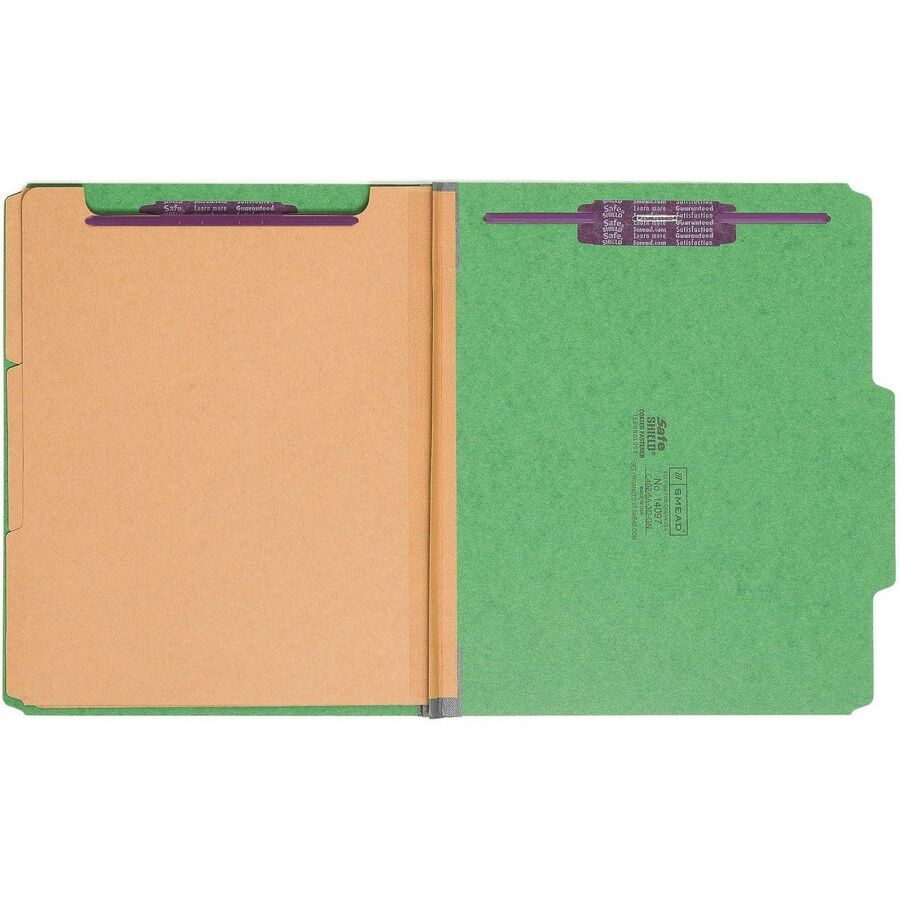 Smead SafeSHIELD 2/5 Tab Cut Letter Recycled Classification Folder - Front