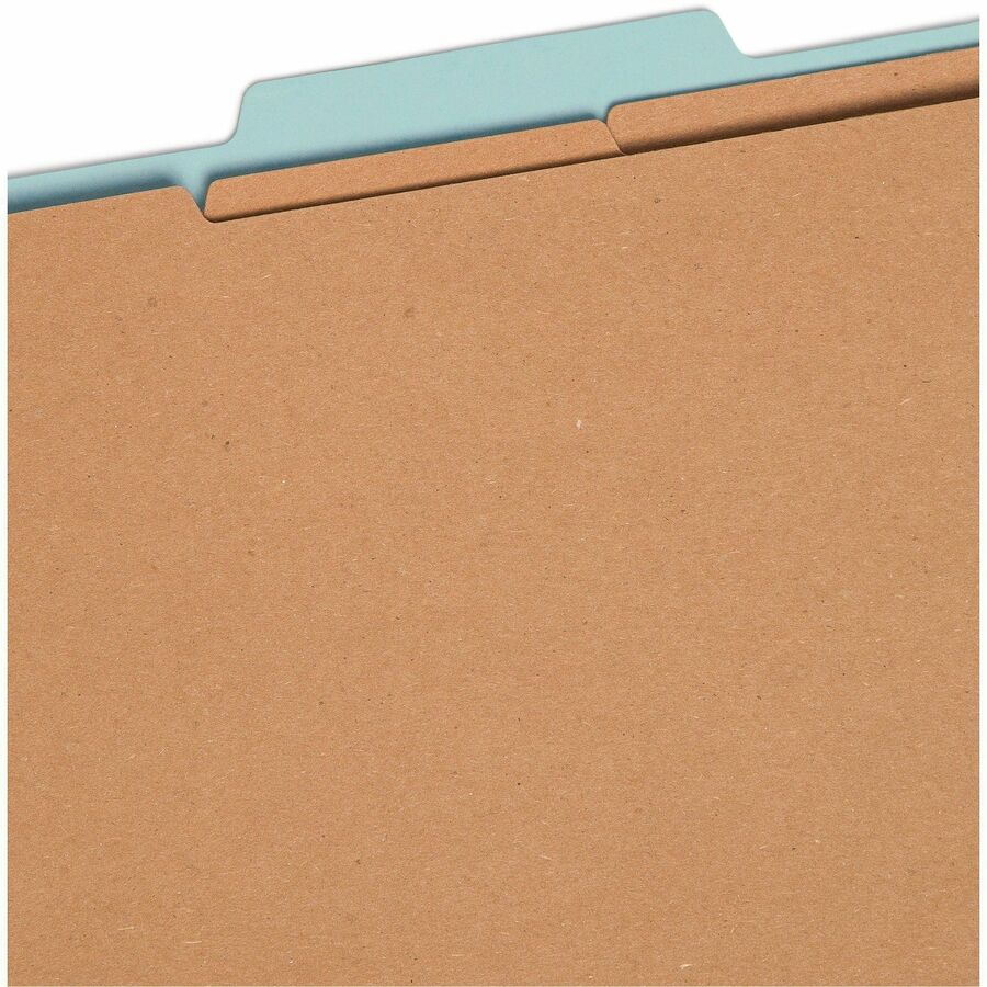 Smead SafeSHIELD 2/5 Tab Cut Letter Recycled Classification Folder - Top
