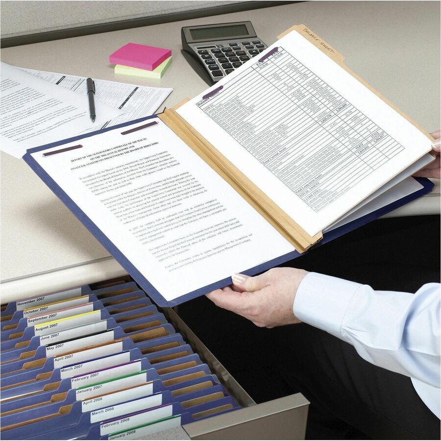 Smead SafeSHIELD 2/5 Tab Cut Letter Recycled Classification Folder - Alternate-Image5