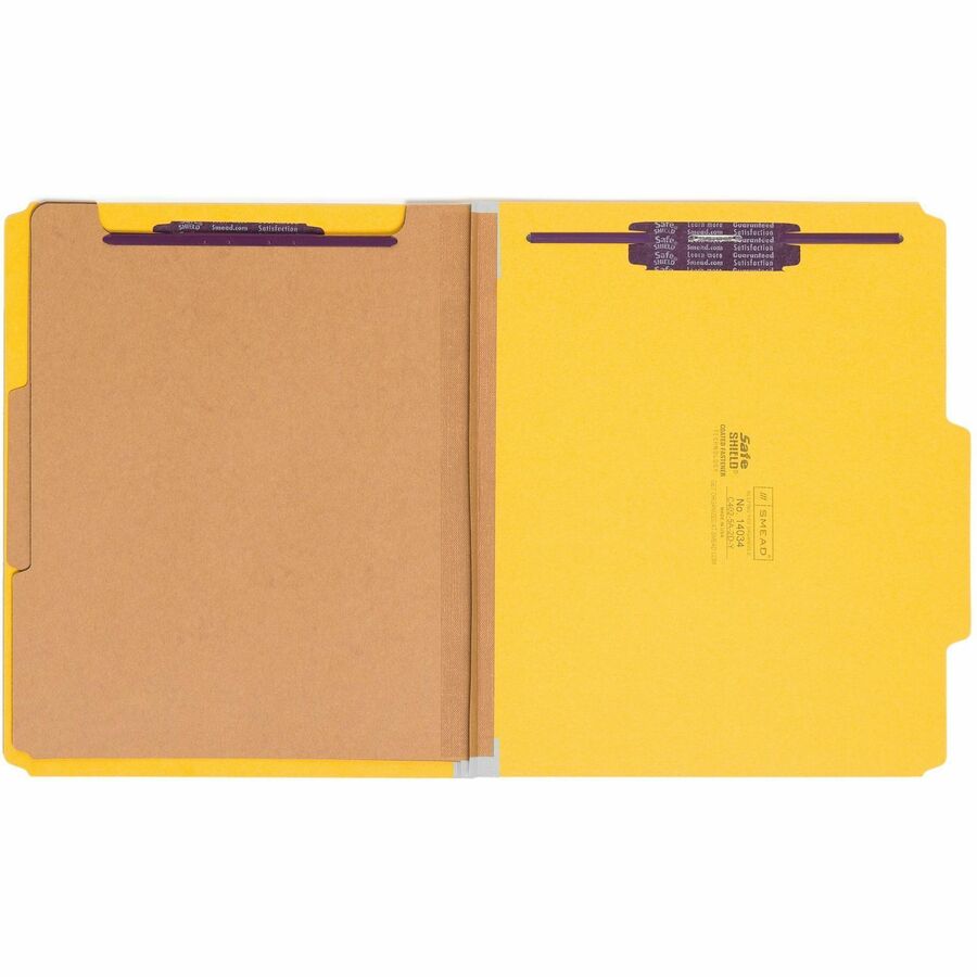 Smead SafeSHIELD 2/5 Tab Cut Letter Recycled Classification Folder - Alternate-Image1