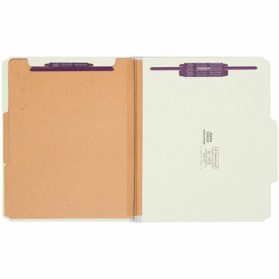 Smead SafeSHIELD 2/5 Tab Cut Letter Recycled Classification Folder - Alternate-Image1