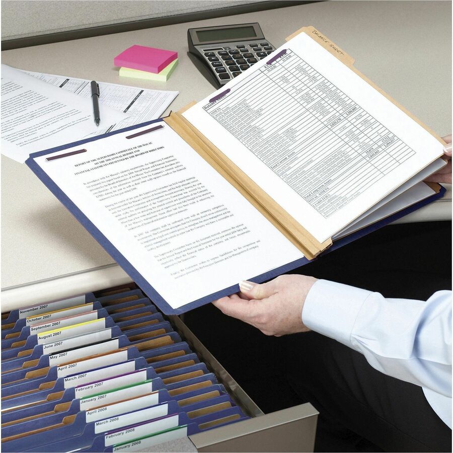 Smead SafeSHIELD 2/5 Tab Cut Letter Recycled Classification Folder - Alternate-Image5