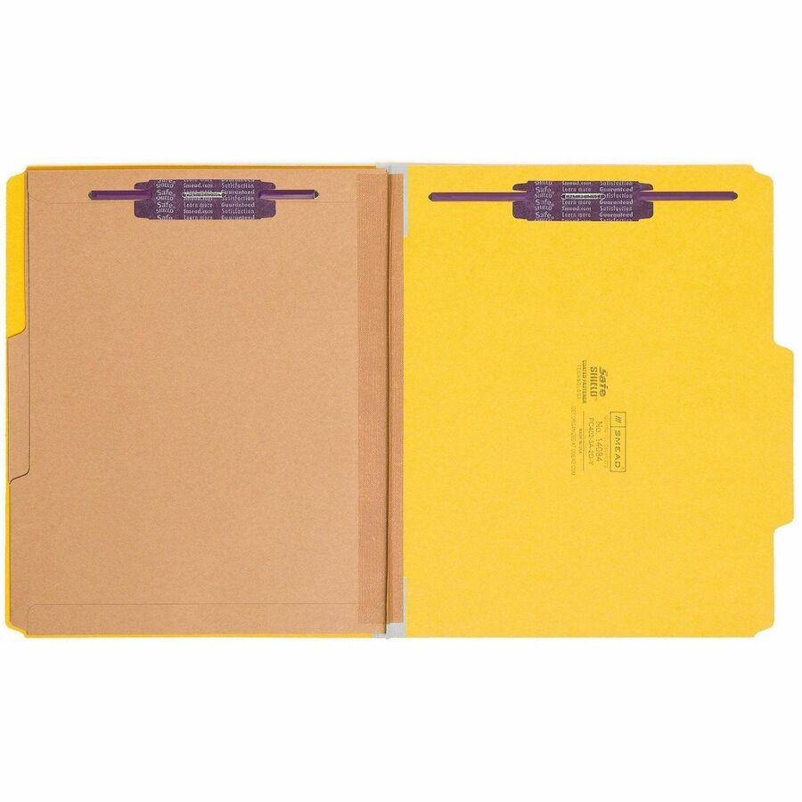Smead SafeSHIELD 2/5 Tab Cut Letter Recycled Classification Folder - Front