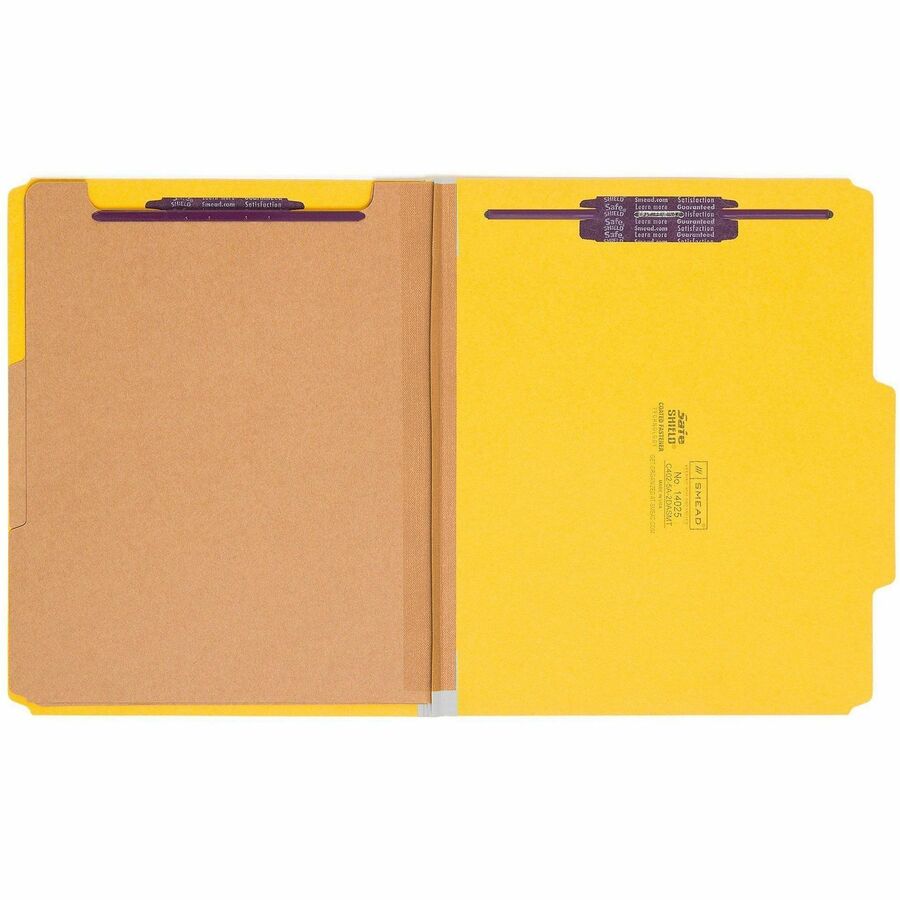 Smead SafeSHIELD 2/5 Tab Cut Letter Recycled Classification Folder - Front