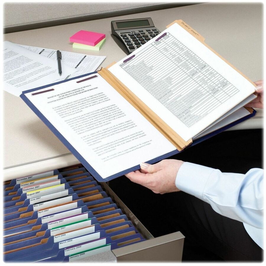 Smead SafeSHIELD 2/5 Tab Cut Letter Recycled Classification Folder - Alternate-Image3
