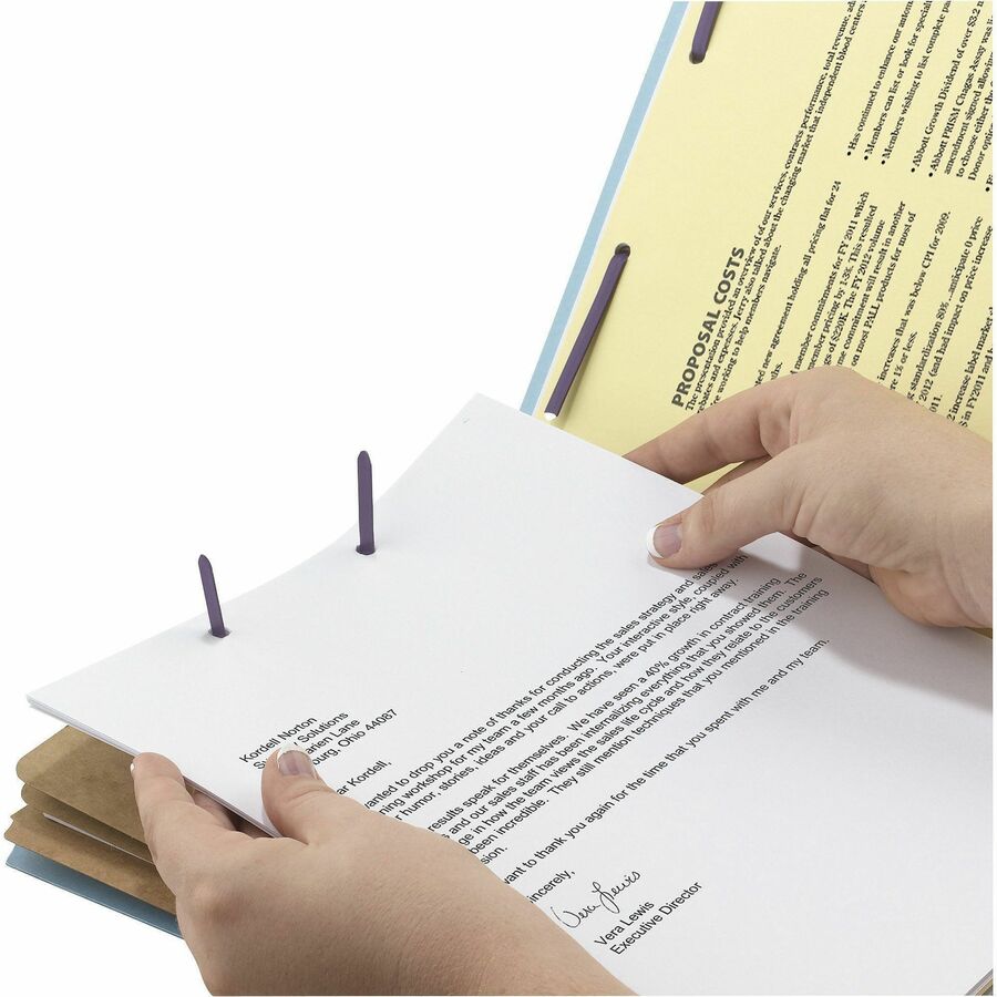 Smead SafeSHIELD 2/5 Tab Cut Letter Recycled Classification Folder - Alternate-Image3