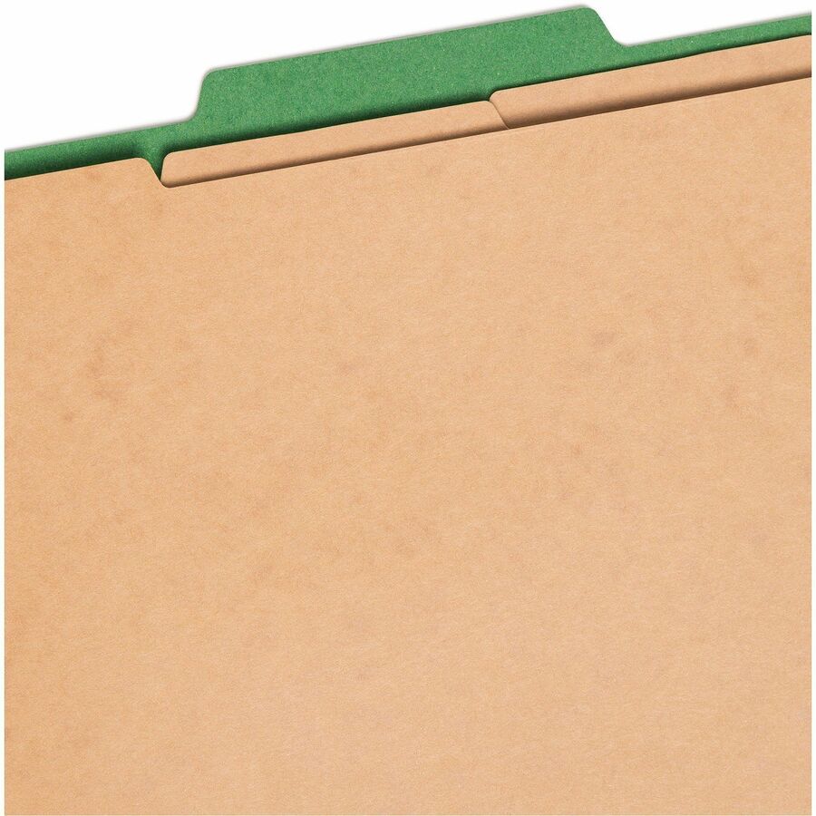 Smead SafeSHIELD 2/5 Tab Cut Letter Recycled Classification Folder - Top