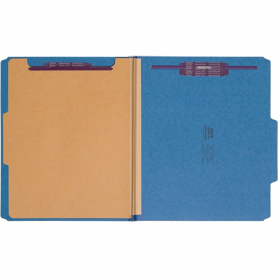 Smead SafeSHIELD 2/5 Tab Cut Letter Recycled Classification Folder - Front
