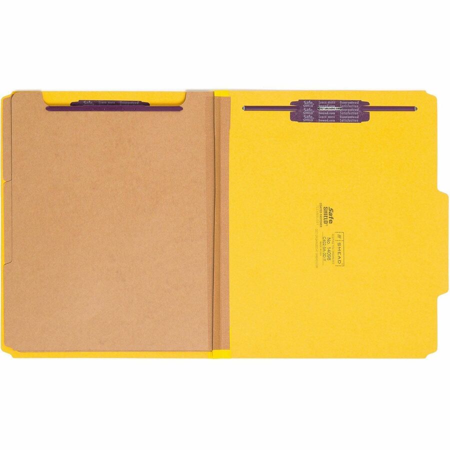 Smead SafeSHIELD 2/5 Tab Cut Letter Recycled Classification Folder - Front