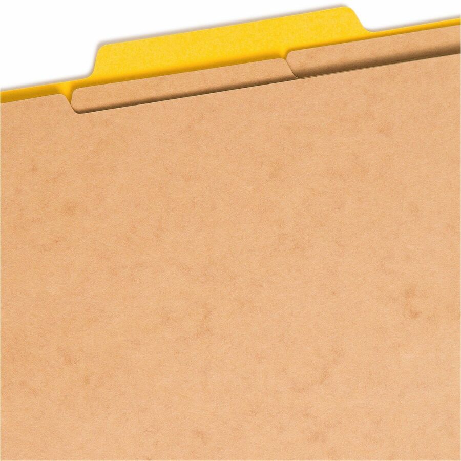 Smead SafeSHIELD 2/5 Tab Cut Letter Recycled Classification Folder - Top
