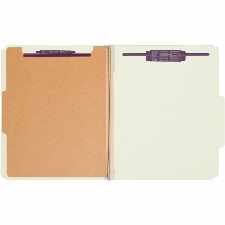 Smead SafeSHIELD 2/5 Tab Cut Letter Recycled Classification Folder - Front