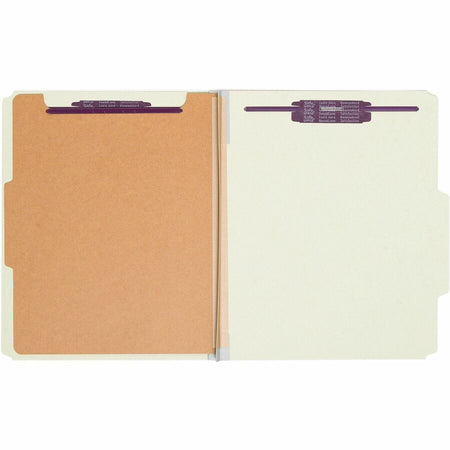 Smead SafeSHIELD 2/5 Tab Cut Letter Recycled Classification Folder - Front