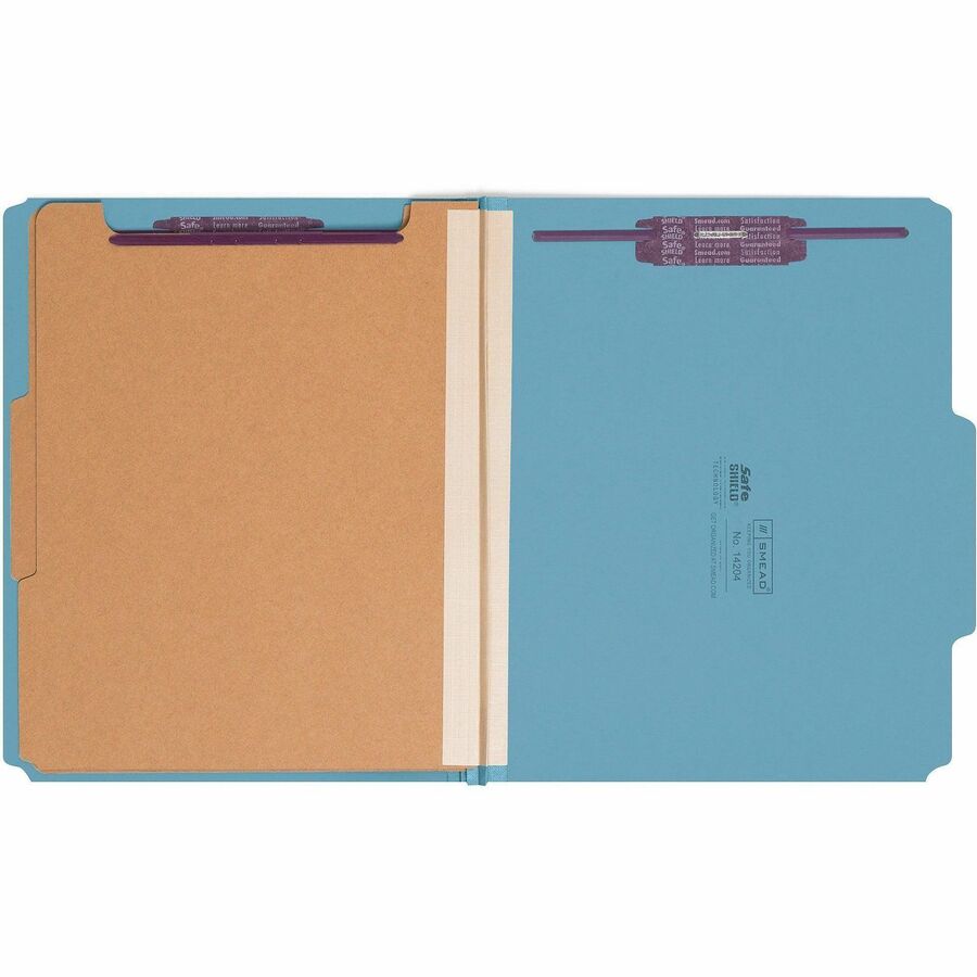 Smead SafeSHIELD 2/5 Tab Cut Letter Recycled Classification Folder - Front