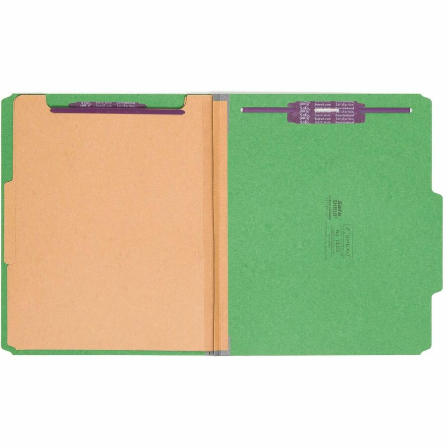 Smead SafeSHIELD 2/5 Tab Cut Letter Recycled Classification Folder - Alternate-Image1