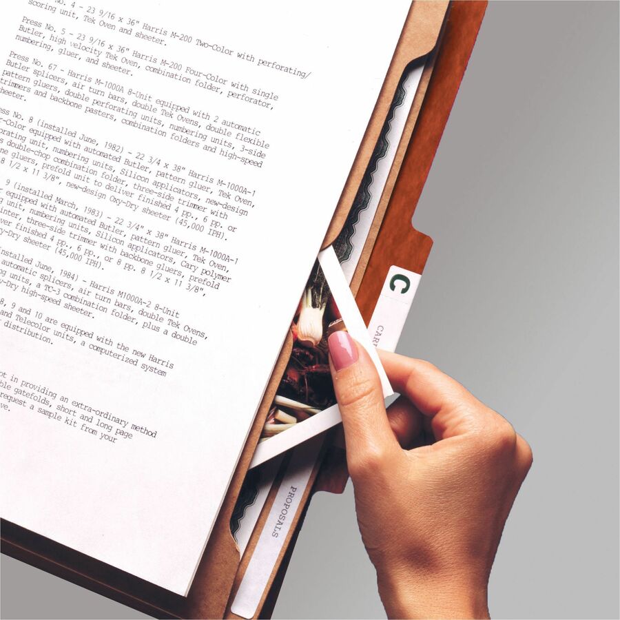 Smead SafeSHIELD 2/5 Tab Cut Letter Recycled Classification Folder - Alternate-Image3
